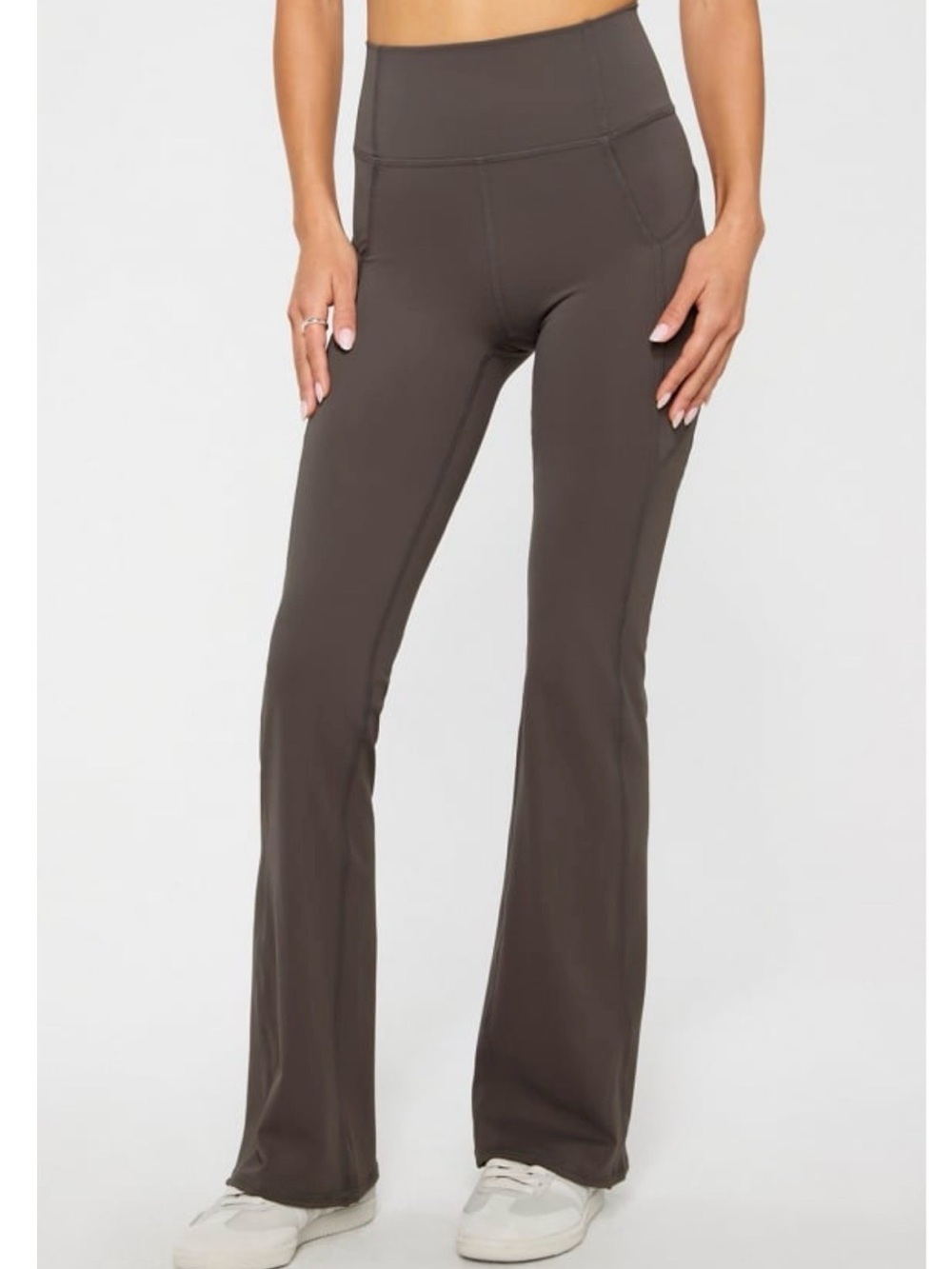 Fabletics High-Rise Flare Pants - Gray